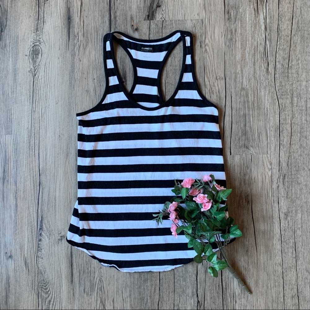 Express | Striped Racerback Tank - Picture 1 of 11